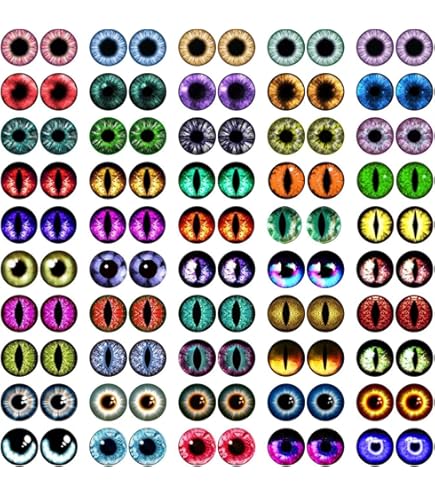 Occhi Di Sicurezza In Vetro 30mm - 20 Pezzi, Per Bambole, Gioielli Fai Da Te, Colori Misti - Foto 2