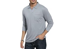 CTU Mens Polo Shirts Classic Golf Tennis T Shirts Casual Long Sleeve Tops