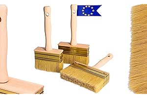 ‎TOOLSPACE ToolSpace - Komplet 4 Pędzli Tapetówek - Idealne do Malowania i Gruntowania Ścian, Nakładania Klejów i Odświeżania Mebli Ogrodowych - Szerokości 70, 90, 110 i 130 mm