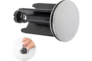 YOUR DAY MATE Bouchon de Lavabo de Salle de Bain Universel Ø 40 mm, Bouchon d’évacuation Chromé, Constitué de Laiton, avec Joint en Caoutchouc, Bouchon Réglable en Hauteur, Bonde de Baignoire Antirouille et étanche