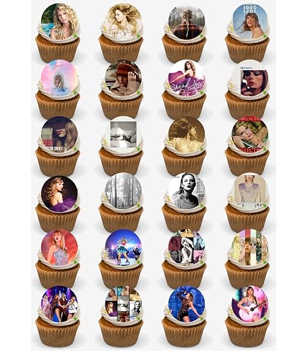 Gyufise 25 topper per cupcake con cantante musicale, glitterati, Happy Birthday dal 1989, per feste di compleanno a tema concerto di amante, forniture per feste di compleanno