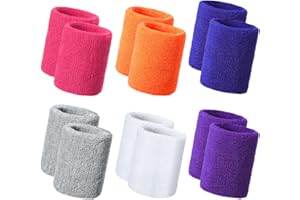 ‎NEWOFVIEW Newofview 12er Set Sport Schweißbänder,Elastische Handgelenkbänder für Männer Frauen Tennis Basketball Fußball Laufen