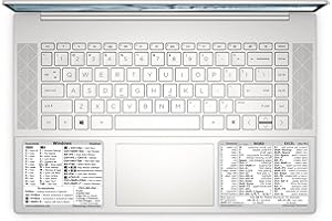 SYNERLOGIC Windows + Word/Excel (pour Windows) Guide de raccourcis autocollants de référence rapide, vinyle sans résidus (blanc/petit/combiné/10 ensembles)