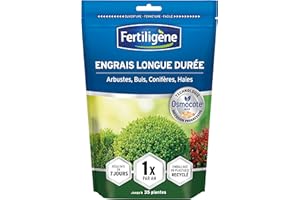 FERTILIGÈNE FERTILIGENE OSCABN - Engrais Granulés Longue Durée Osmocote Max Arbustes, Buis, Conifères 700 g - Pratique, 1 seule application par an - Protège les racines - Résultats dès 1 semaine - Pour 35 plantes