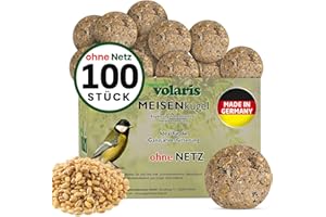 Eggersmann volaris Meisenknödel ohne Netz 100 Stück 9 kg MEISENkugel | Körnerkugel für Wildvögel | Nährstoffreiches Ganzjahresfutter für alle Vogelarten | Vogelknödel