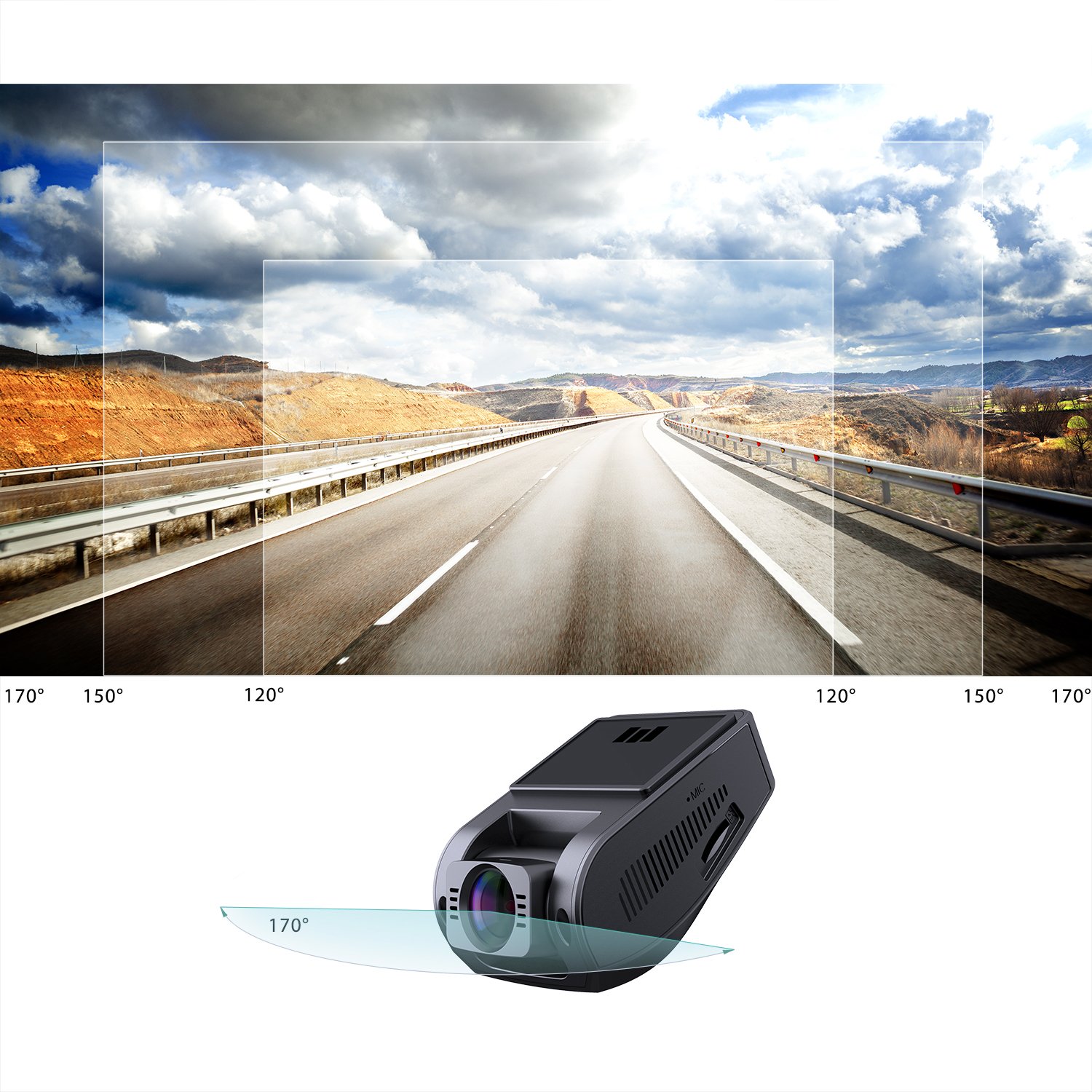 Car Electronics AUKEY Dash Cam GSensor and Clear Nighttime Recording