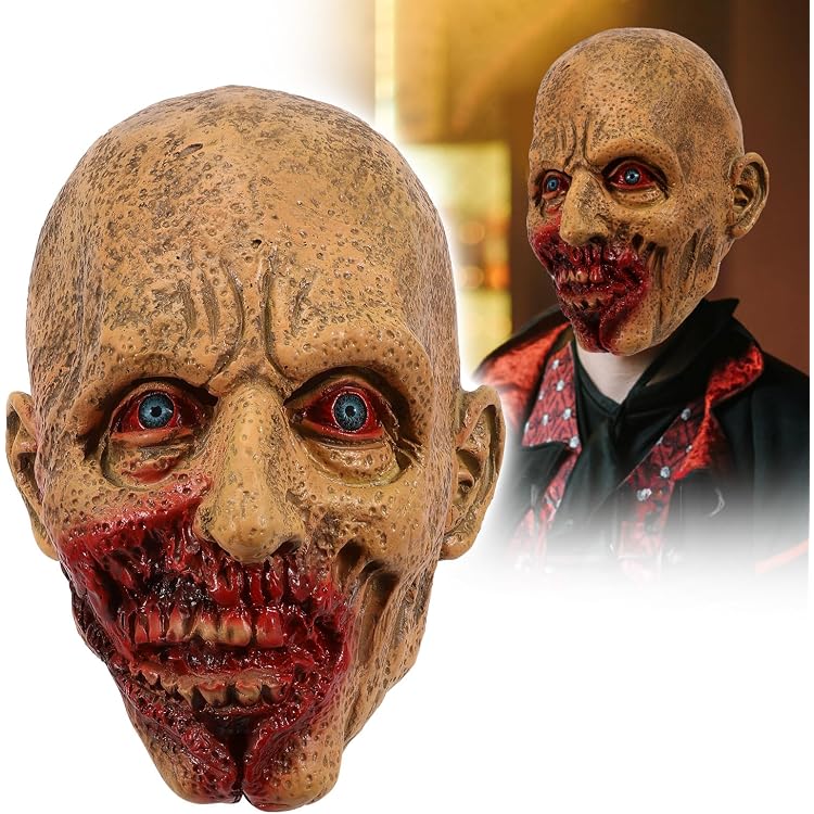 Masque De Tête Zombie En Latex Avec Cheveux Boland - Masque D'horreur Pour Halloween, Carnaval Et Soirées Déguisées