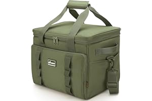 UPEELIFE Bolsa Termica 24L, Plegable Bolsa Nevera, Bolsa Termica Comida con Correa Ajustable, Cooler Bag Nevera Portatil Playa para Familiar Playa Picnic, Camping, Barbacoa