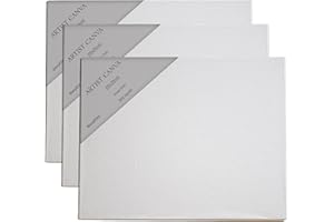 BONY ELITE QUALITY PRODUCTS & THE BEST RATE Pack 3 Lienzos blancos 100% algodon para pintar oleo cuadros acrilicas pintura canvas 20x25 cm 3mm grosor. Apto para profesionales y principiantes