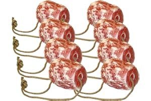 Brama West Lot de 8 pierres à lécher de sel en cristal de roche avec corde de suspension pour chevaux, moutons, chèvres - Produit naturel