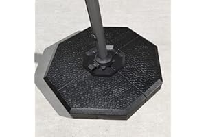 PURPLE LEAF Pieds de Parasol pour Parasol Déporté, Inusable, Base lestée d'eau et de Sable, 100 kg Noir