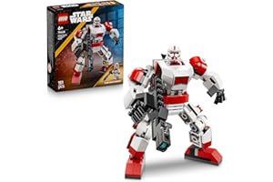 LEGO Star Wars 75448 Clone Shock Trooper Mech Toy - Posable Action Figure w/Blaster Rifle & Minifigure - Collectible Gift for 6+ Year Old Boys & Fans