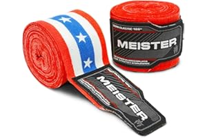 Meister Bandages Semi-élastiques pour Adultes de 457 cm pour MMA et Boxe (Paire)