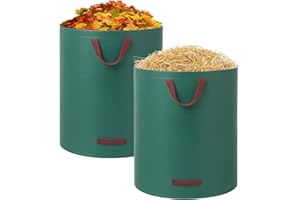 DUBUOZA 2 x 500L Sac de Jardin,Sac dechets verts,Pliables et Réutilisables, adapté aux mauvaises herbes, aux feuilles et aux déchets