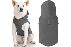 Gooby Every Day Fleece-Hundeweste für kaltes Wetter, mit Kapuze für kleine Hunde, Größe XS, Grau