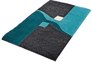 ‎ERWIN MÜLLER Erwin Müller Badematte Athen, Badteppich, Badvorleger rutschhemmend türkis Größe 70x120 cm - kuscheliger Hochflor, für Fußbodenheizung geeignet (weitere Größen)