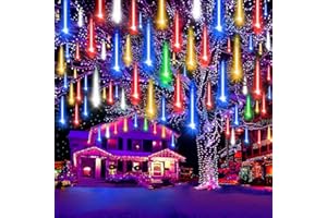 Auniq LED de Meteoros Lluvia Luces Guirnalda, Luces de Lluvia de Meteoros 30cm 10 Tubos 240 LEDs Cadena de Luce de Hadas IP65 Impermeable Luz decorativa de Navidad con 5m de plomo para Fiesta Navidad