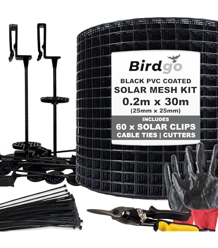 Clips Protection Panneau Solaire Anti-Animaux 50 Pack – Acier Inox 304 25 Mm, Fixation Grillage Pigeon