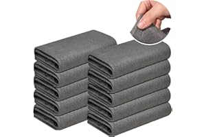 Feelyhee 10 Pièces Chiffon Microfibre Voiture,Nettoyage Maison Chiffon Magique Forte Absorption d'eau Outils,Magic Chiffon pour Cuisines,Verre et Nettoyage Voiture