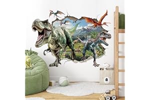 SHUCHING Pegatinas de Pared Dinosaurios 3D Grande, Vinilos Decorativos Animal Tropical, Adhesivos Pared Habitación Infantiles Bebé