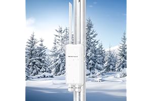 ‎NEWFAST NEWFAST Outdoor WLAN Access Point,AC1200 WiFi Access Point mit 3 Gigabit Ethernet Port,2026 Neuestes Dualband Wetterfeste Outdoor AP,PoE Powered,IP66 Water Resistant,Repeater/AP/Router Modi