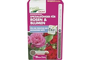 CUXIN DCM Spezialdünger für Rosen & Blumen - Spezialdünger - Mit MINIGRAN® TECHNOLOGY - Rosendünger - Bio - organischer Dünger - 1,5 kg