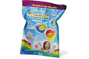 Jelly Sand Mini Pack, YULU Toys, Create Adorable Characters with Sand, Colourful Arts and Crafts Activity for Kids, Craft for Boys and Girls 4+