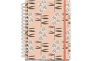 Miquelrius - Agenda 2025, Agenda anual 168x218 mm, Agenda día página, Doble espiral, Cubierta cartón plastificado, Papel 100 g/m², 6 idiomas, Stickers, Diseño exclusivo Jessica Nielsen, Diente león