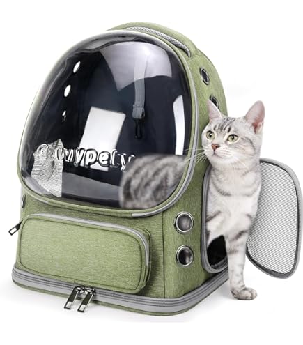 ATORSE Cat Carrier Backpack with Wheel Pet Travel Carrier Bag for