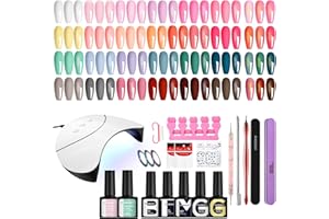 Phoenixy Kit Ongle Gel UV Complet 25 Couleurs Kit Semi Permanent Complet Base et Top Coat Vernis Semi Permanent Lampe UV Sèche Ongles Nail Art Set pour Débutant