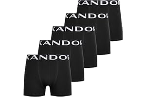 Kandor Bokserki męskie – bokserki dla mężczyzn, wielopak 3,5,6 sztuk, wygodna bielizna męska ze stretchu, kolorowe i czarne majtki, wielopak męskich majtek