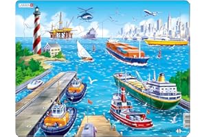 Larsen US2 Navires dans Un Port occupé, Puzzle Cadre avec de 35 pièces