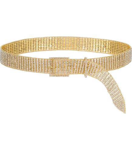 Goldener Pailletten-Gürtel Für Damen – Bindegürtel Mit Glitzernden Details