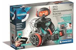 Clementoni Galileo Robotics EVO Roboter - Programmierbarer Spielzeug-Roboter, Bausatz mit 50 Teilen für Kinder ab 8 Jahren - Elektronik & Robotik, 59347