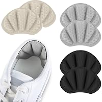 Lot De 6 Paires De Protège-Talons - Coussinets Adhésifs Confort - Anti-Ampoules - Pour Toutes Chaussures (Noir, Gris, Beige)