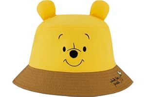 Concept One Unisex-Erwachsene Disney Winnie Puuh Bucket Hat, verstaubarer Reisehut mit 3D-Bärenohren, Sommerhut mit breiter Krempe Schlapphut, Honig, Einheitsgröße