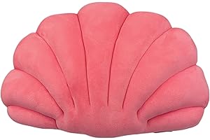 Fay Bless Seashell - Almohadas decorativas para sofá, conchas de mar al aire libre, para muebles de patio, princesa marina (rosa, S)