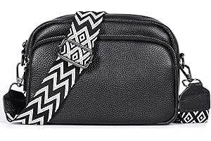 TANTOMI Umhängetasche Damen, Echtes Leder Klein Crossbody Bag Damen Handytasche zum Umhängen, Moderne Handtasche Taschen mit Breitem Schultergurt, Tasche Damen Tägliches Arbeiten, Einkaufen, Reisen.