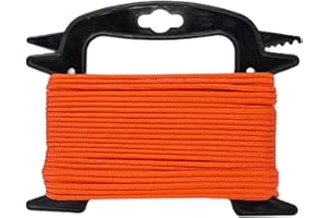 ESW LEISURE Guyline Rope For Tents Awning Camping Strong Lightweight Paracord Guy Ropes Guy Lines Fishing Outdoor Umbrella Bivvy Caravan Gazebo Tarp Windbreak Cord Line (Orange, 15 Metres)