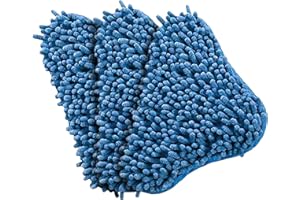 Kaket 3 Pack Microfibre Mop Pads Compatible with H2O H20 X5, Blue Replacement Steam Mop Pads Washable