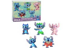 Stitch Disney's Lilo Collectable Figures Set, 5 Piece, 3 Inch Collectible Figures to Play, Kids Toys from 3 Years by Just Play