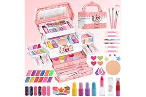 HOOYSPRS Kids Makeup Sets for Girls, Makeup for Kids, Children Makeup Sets For Girls Washable Make Up Set, Princess Play Games Toys Presents,Toddler Kid Stuff,Girl Birthday Gifts Set For Age4-12 Year Old