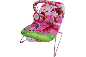 LADIDA Little Red Riding Hood Babywippe Wiege mit Vibration und Sound zum Entspannen und Unterhalten des Babys, geeignet ab Neugeborenen 006