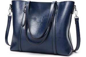 AINUOEY Donna Borse a Mano Borsa a Spalla Elegante Grandi Firmate Marca Tracolla Antifurto PU pelle 76612 1 pz Gemma Blu