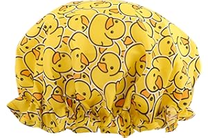 SMUG Shower Cap | Waterproof Shower Cap with Elastic Lining | Three Prints Available | Showers, Cooking, Spa Salon, Sleeping, Makeup | Shower Caps For Women UK Long Hair Short Hair | Duck