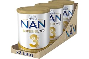 Nestlé NAN SUPREMEPRO 3 Leche de crecimiento en polvo, 3 botes de 800gr