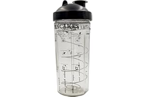 COOKUT - Shaker Miam (Shaker Vegan) - Réalisez Une pâte à crêpes ou Pancakes Parfaite en Moins de 2 Min - Pratique, sans Robot, sans Balance ni ustensile et sans salissure - 14 x 14 x 23 cm