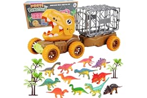 ATOWORLD Jouet Dinosaure Voiture pour Enfants 3-6 Ans - Camion avec Figurines Dinausores - Jeu Éducatif Montessori - Cadeau pour Garçon et Fille
