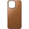 NOMAD Modern Leather Case | for iPhone 15 Pro Max | Protective Case Made of Polycarbonate Genuine Leather | MagSafe Compatible | English Tan