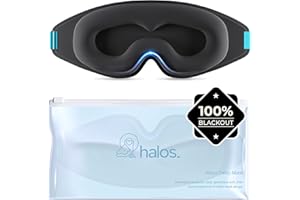 Halo Masque Sommeil 2022 pour Femmes et Hommes – Masque de Nuit Occultant pour Dormir sans Pression Oculaire avec Pochette de Rangement – Masque Pour Dormir, pour Voyage, Yoga